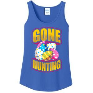 Funny Easter Colorful Eggs Gone Hunting Saying Design Gift Ladies Essential Tank