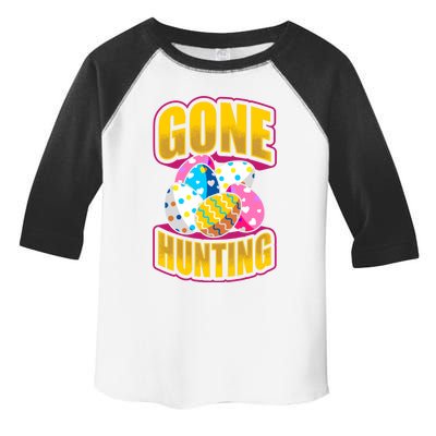 Funny Easter Colorful Eggs Gone Hunting Saying Design Gift Toddler Fine Jersey T-Shirt