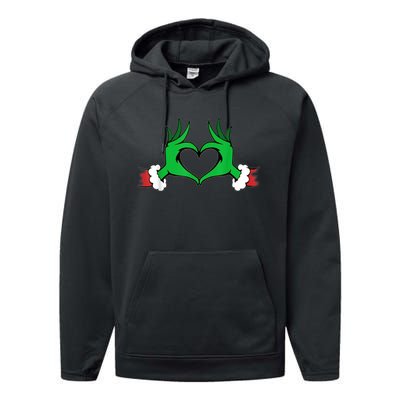 Funny Elf Christmas Performance Fleece Hoodie