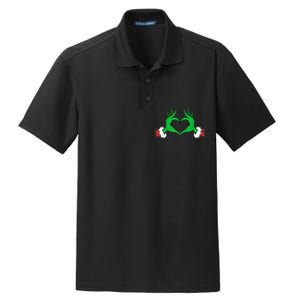 Funny Elf Christmas Dry Zone Grid Polo