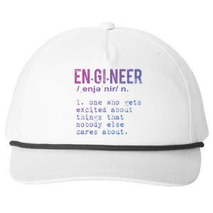 Funny Engineering Cute Gift Engineer Definition Funny Gift Snapback Five-Panel Rope Hat