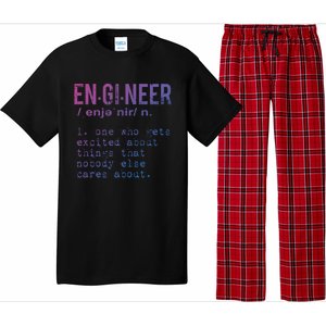 Funny Engineering Cute Gift Engineer Definition Funny Gift Pajama Set