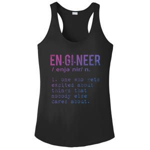 Funny Engineering Cute Gift Engineer Definition Funny Gift Ladies PosiCharge Competitor Racerback Tank