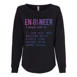 Funny Engineering Cute Gift Engineer Definition Funny Gift Womens California Wash Sweatshirt