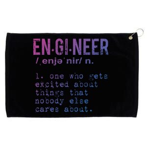 Funny Engineering Cute Gift Engineer Definition Funny Gift Grommeted Golf Towel