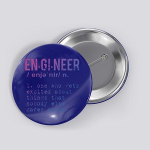 Funny Engineering Cute Gift Engineer Definition Funny Gift Button