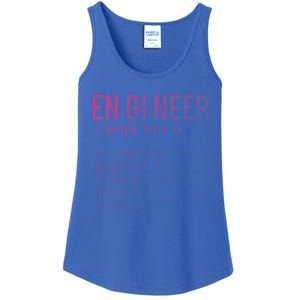 Funny Engineering Cute Gift Engineer Definition Funny Gift Ladies Essential Tank