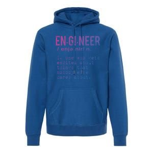 Funny Engineering Cute Gift Engineer Definition Funny Gift Premium Hoodie