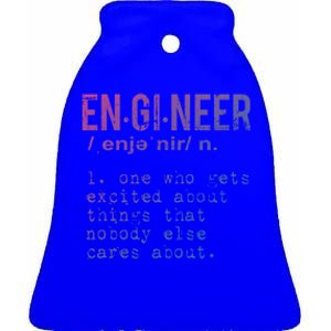 Funny Engineering Cute Gift Engineer Definition Funny Gift Ceramic Bell Ornament