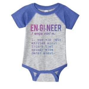 Funny Engineering Cute Gift Engineer Definition Funny Gift Infant Baby Jersey Bodysuit