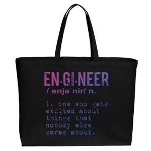 Funny Engineering Cute Gift Engineer Definition Funny Gift Cotton Canvas Jumbo Tote