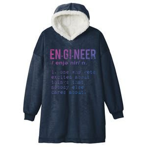 Funny Engineering Cute Gift Engineer Definition Funny Gift Hooded Wearable Blanket