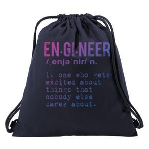 Funny Engineering Cute Gift Engineer Definition Funny Gift Drawstring Bag