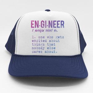 Funny Engineering Cute Gift Engineer Definition Funny Gift Trucker Hat