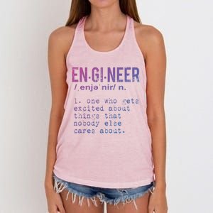 Funny Engineering Cute Gift Engineer Definition Funny Gift Women's Knotted Racerback Tank