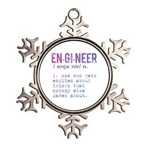 Funny Engineering Cute Gift Engineer Definition Funny Gift Metallic Star Ornament