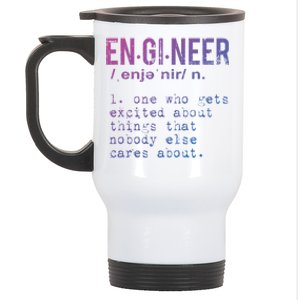 Funny Engineering Cute Gift Engineer Definition Funny Gift Stainless Steel Travel Mug