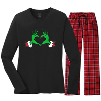 Funny Elf Christmas Women's Long Sleeve Flannel Pajama Set 