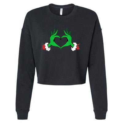 Funny Elf Christmas Cropped Pullover Crew