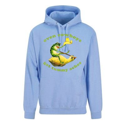 Funny Even Cowboys Get Tummy Aches Frog Cowboy Frog Gift Unisex Surf Hoodie