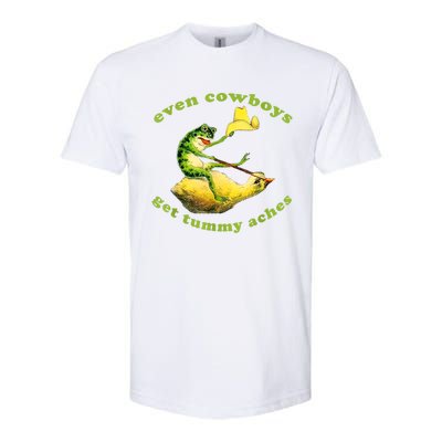 Funny Even Cowboys Get Tummy Aches Frog Cowboy Frog Gift Softstyle CVC T-Shirt