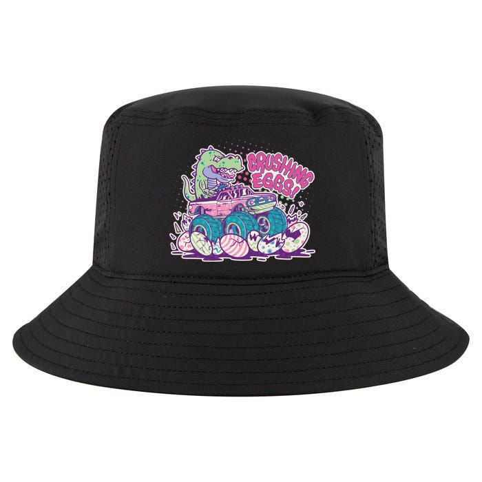 Funny Easter Crushing Eggs TRex Dinosaur Monster Truck Cool Comfort Performance Bucket Hat