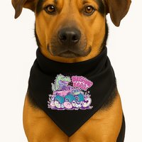 Funny Easter Crushing Eggs TRex Dinosaur Monster Truck USA-Made Doggie Bandana