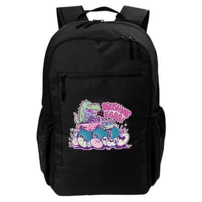 Funny Easter Crushing Eggs TRex Dinosaur Monster Truck Daily Commute Backpack
