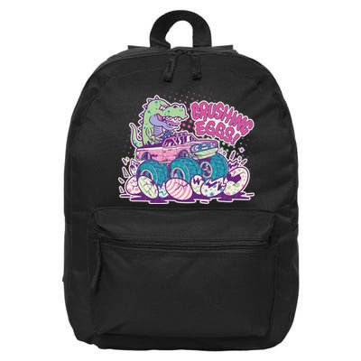Funny Easter Crushing Eggs TRex Dinosaur Monster Truck 16 in Basic Backpack