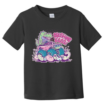 Funny Easter Crushing Eggs TRex Dinosaur Monster Truck Toddler T-Shirt