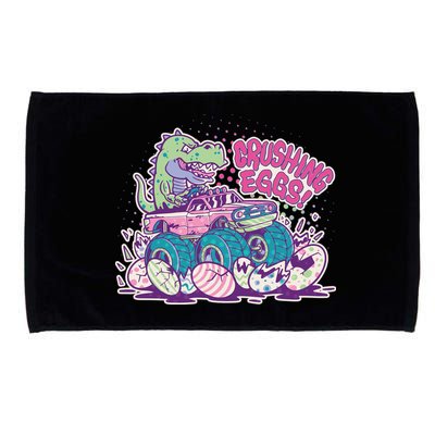 Funny Easter Crushing Eggs TRex Dinosaur Monster Truck Microfiber Hand Towel