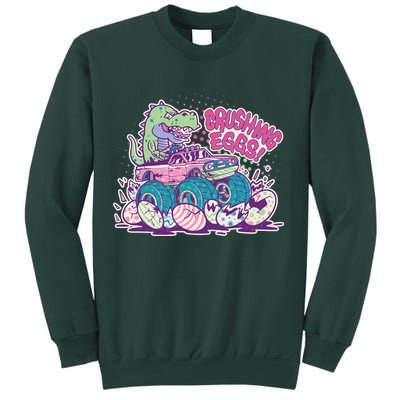 Funny Easter Crushing Eggs TRex Dinosaur Monster Truck Sweatshirt