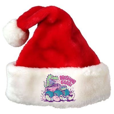 Funny Easter Crushing Eggs TRex Dinosaur Monster Truck Premium Christmas Santa Hat