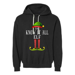 Festive Elf Christmas Family Pajama Set Garment-Dyed Fleece Hoodie