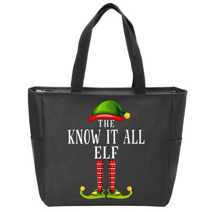 Festive Elf Christmas Family Pajama Set Zip Tote Bag