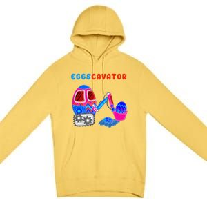 Funny Eggscavator Cute Excavator Easter Lovers Gift Premium Pullover Hoodie