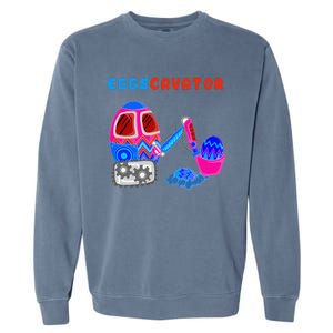 Funny Eggscavator Cute Excavator Easter Lovers Gift Garment-Dyed Sweatshirt