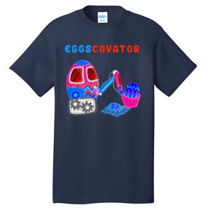 Funny Eggscavator Cute Excavator Easter Lovers Gift Tall T-Shirt