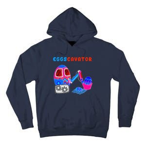 Funny Eggscavator Cute Excavator Easter Lovers Gift Tall Hoodie