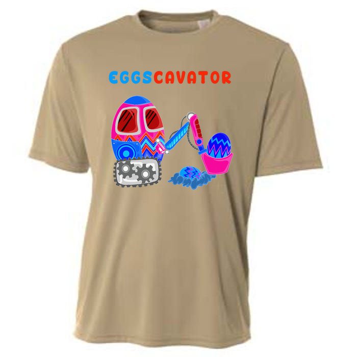 Funny Eggscavator Cute Excavator Easter Lovers Gift Cooling Performance Crew T-Shirt