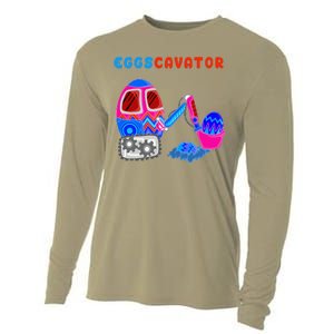 Funny Eggscavator Cute Excavator Easter Lovers Gift Cooling Performance Long Sleeve Crew