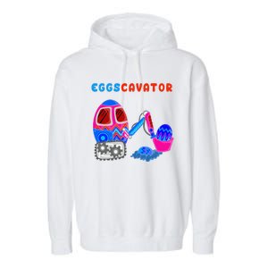 Funny Eggscavator Cute Excavator Easter Lovers Gift Garment-Dyed Fleece Hoodie