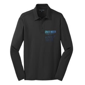 Funny Engineering Cute Gift Engineer Definition Funny Gift Silk Touch Performance Long Sleeve Polo