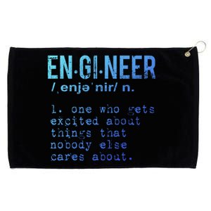 Funny Engineering Cute Gift Engineer Definition Funny Gift Grommeted Golf Towel