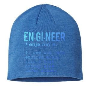 Funny Engineering Cute Gift Engineer Definition Funny Gift Sustainable Beanie