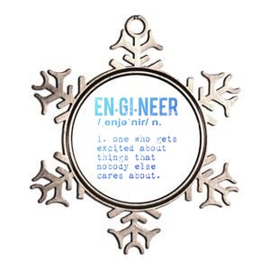 Funny Engineering Cute Gift Engineer Definition Funny Gift Metallic Star Ornament