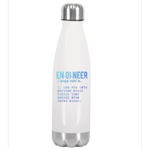 Funny Engineering Cute Gift Engineer Definition Funny Gift Stainless Steel Insulated Water Bottle