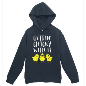 Funny Easter Chick Gettin Chicky With It Urban Pullover Hoodie