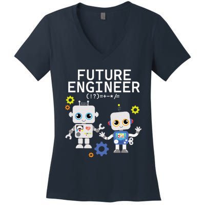 Future Engineer Costume Robot Robotics Adults Kids Women's V-Neck T-Shirt