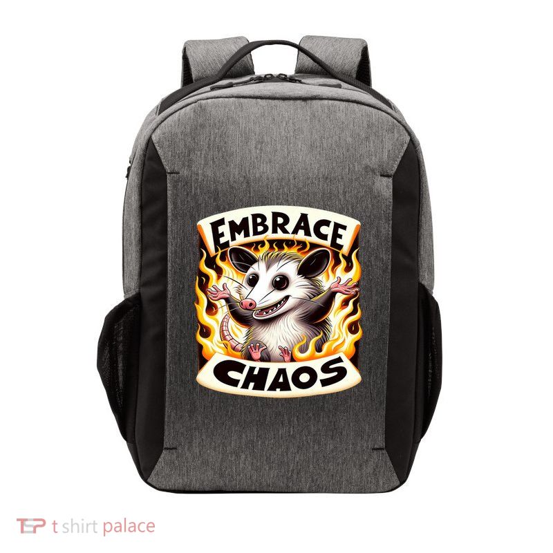 Fire Embrace Chaos Opossum Funny Possum Vector Backpack